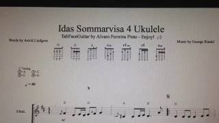 Idas Sommarvisa 4 Ukulele by TabFaceGuitar Enjoy [upl. by Rosalba598]