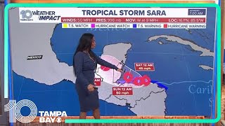 Tracking the Tropics Sara moves along Honduras coast as tropical storm [upl. by Cantlon773]