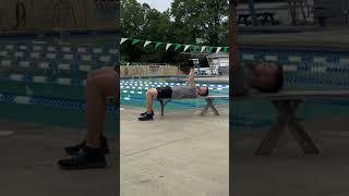 Backstroke Pull Exercise  SingleArm Dumbbell Bench Press [upl. by Ydderf]