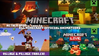 All Minecraft Official Animations amp Trailers 121114 [upl. by Leirza]