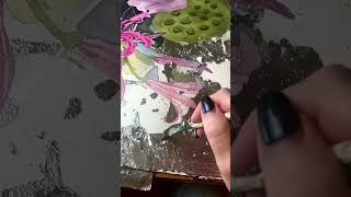 “Egzotinės spalvos””Exotic Colors” aquarelle paintingprocess flowers [upl. by Maller]