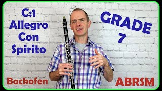 Allegro Con Spirito by Heinrich Backofen  Grade 7 Clarinet ABRSM 20182021 with Tutorial [upl. by Heywood]