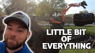 Installing and Covering Septic Systems With The Kubota Skid Steer and Mini Excavator [upl. by Ilera]