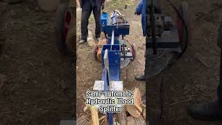 Semi automatic Hydraulic Wood Splitter wood woodworking firewood woodwork [upl. by Warner]