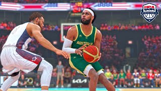 NBA 2K24 Olympics Mode  USA vs AUSTRALIA Exhibition 4th QTR Highlights [upl. by Eelrihs943]