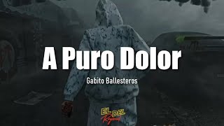 A Puro Dolor  Gabito Ballesteros LetraLyrics [upl. by Aneeg]