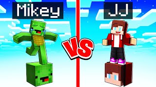 Mikey Block vs JJ Block Survival Battle in Minecraft Maizen [upl. by Ellenig]