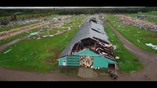 Stunning drone video captures extent of damage caused by Wisconsin tornado [upl. by Atinram]