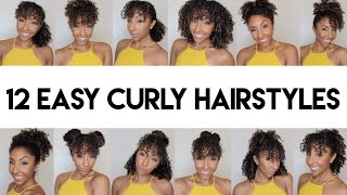 12 Easy Curly Hairstyles With Bangs BiancaReneeToday [upl. by Puglia]