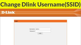 How To Change Dlink Router Wifi UsernameSSID amp PasswordReset Dlink To Factory Settings [upl. by Ived309]