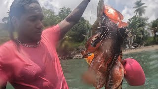 Spearfishing Grenada almost got run over by a boat while spearfishing [upl. by Callan]