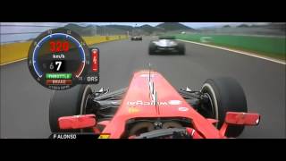 F1 2013 Korea  Hulkenberg Hamilton Alonso fight [upl. by Vincents]