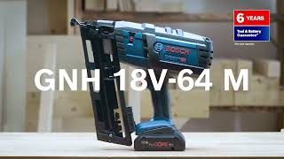 NEW Bosch Cordless Nailer GNH 18V64 M Professional [upl. by Alicea]