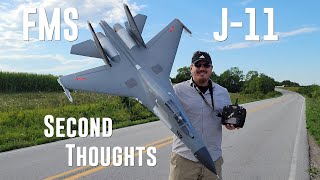 FMS  J11  Twin 70mm EDF  Second Thoughts  CRASH [upl. by Rouvin]