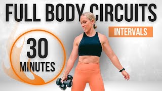 30 MINUTE FULL BODY CIRCUIT WORKOUT  Ultimate Interval Training [upl. by Milurd890]