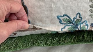 How to sew an overlap zipper on a pillow or cushion thats nearly invisible [upl. by Cathe520]