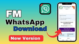 How To Download FM WhatsApp Latest Version  New Update of FM WhatsApp  Easy Trick [upl. by Allesig675]