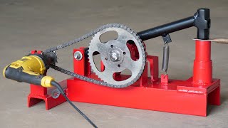 How To Make A Power Hammer Machine Using Drill Machine  DIY Power Hammer Machine [upl. by Aufa]