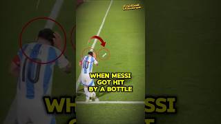 When Messi got hit by a bottle ❗⚽ shorts youtubeshorts messi [upl. by Iives]