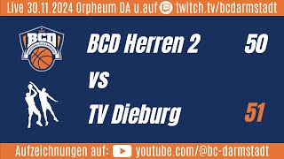 241130 BCD Herren 2  Dieburg Herren 1  4 Viertel [upl. by Nnaharas]