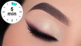 5 MINUTE Soft Smudged Winged Liner Eye Look Tutorial [upl. by Schulze]