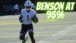 RB Trey Benson Talks Working Back From Injury in Oregon Football Fall Camp [upl. by Viguerie]