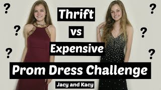 Thrift vs Expensive Prom Dress Challenge  Jacy and Kacy [upl. by Bilak]