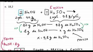 Reagentes limitantes e excesso [upl. by Refinney749]