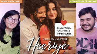 Couple Reaction on Heeriye Official Video Jasleen Royal ft Arijit Singh Dulquer Salmaan [upl. by Ahsienahs687]