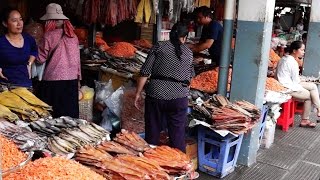 Cambodian Wet Market  Phnom Penh Cambodia [upl. by Burris]