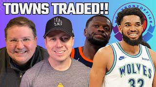 Trade Reaction KarlAnthony Towns TRADED To Knicks [upl. by Natsirhc]