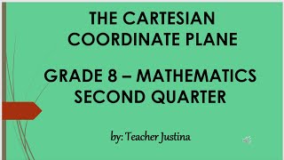 THE CARTESIAN COORDINATE PLANE [upl. by Nnave]