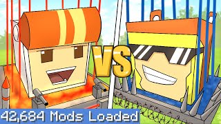 Socksfor1 VS Blaza SECURITY Base Battle on the Largest Minecraft Modpack [upl. by Suqram105]