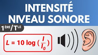 INTENSITÉ SONORE amp NIVEAU DINTENSITÉ SONORE ✅ Terminale Spécialité  Physique [upl. by Gnoz]