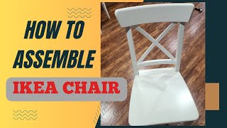 IKEA INGOLF Dinning Chair Assembly  Step by Step Tutorial [upl. by Milson916]