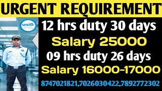 Urgent RequirementSalary 25000 Bangalore Security Guard Job Vacancy [upl. by Ellecrag]