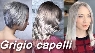 Capelli 🌟 grigi sfumati l Tendenze colore capelli [upl. by Yelnahs]