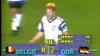 Belgium v DDR 12th SEP 1990 DDR Last Ever Match [upl. by Hegarty114]