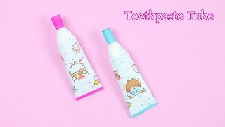 DIY Mini Toothpaste Tube  Back to School Recycle Craft  How to make tiny toothpaste tubes Shorts [upl. by Atem]