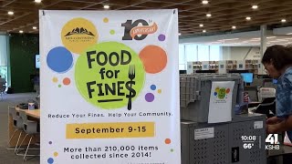 MidContinent Public Librarys Food for Fines program to benefit local food pantries [upl. by Alraep992]