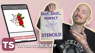 How to Make a Tattoo Stencil Using Tattoo Stencil App  Tattoo Stencil Tutorial [upl. by Grosmark489]