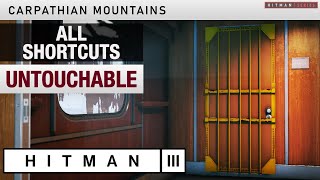 HITMAN 3 Carpathian Mountains Romania  All Shortcut Challenges Untouchable [upl. by Harbison]