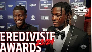 Luuk de Jong en Johan Bakayoko vallen in de prijzen bij de Eredivisie Awards 🤩 [upl. by Hamlani]