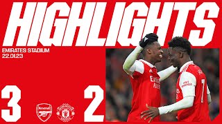 HIGHLIGHTS  Arsenal vs Manchester United 32  Nketiah 2 Saka [upl. by Niwdog]