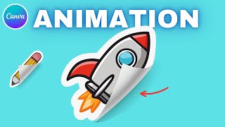 How to Animate Sticker in Canva  Easy Animation  Canva Beginner [upl. by Anesusa]