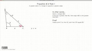 Euclids Elements Book 1  Proposition 18 [upl. by Akirehc53]