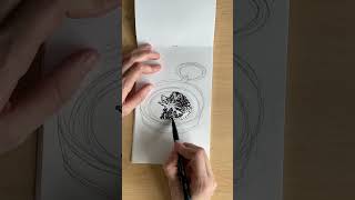 Drawing using only dots Round 2 inktober fineliner drawing art artist inktober2024 [upl. by Zeba]