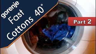 Gorenje W7203 Senso Care washing machine  Cottons 40°  Part 2 [upl. by Nevsa]