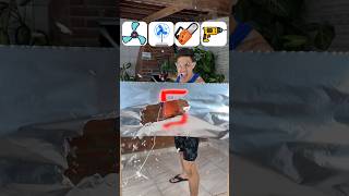 Qual ferramenta elétrica vai cortar o papel alumínio😱 shorts challenge [upl. by Atiuqat344]