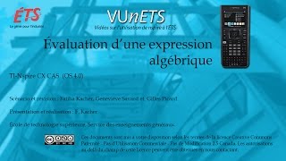 Vidéo 5  Évaluation d’une expression algébrique [upl. by Sax]